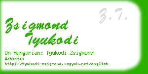 zsigmond tyukodi business card